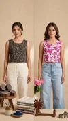 K 812 Vol 2 By Naisha Cotton Printed Reversible Ladies Crop Tops